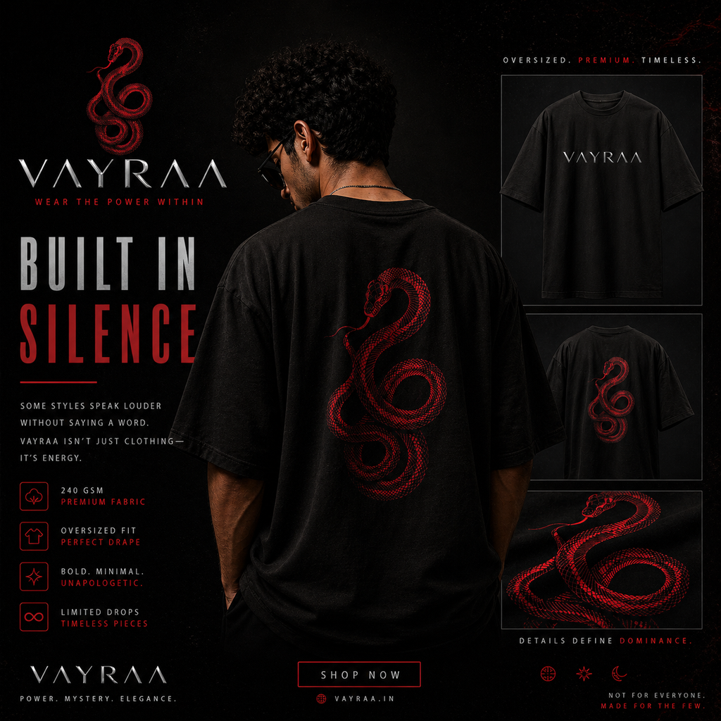 VAYRAA Essential Oversized Tee – 180 GSM Premium Basic